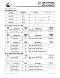 CY7C144AV-25JXC Datasheet Page 17
