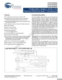 CY7C1470V33-167BZXI Datasheet Cover