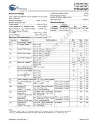 CY7C1471V33-117AXC Datasheet Page 19
