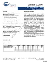 CY7C1520V18-200BZCT Datasheet Cover