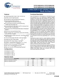 CY7C1523JV18-300BZXC Datasheet Cover