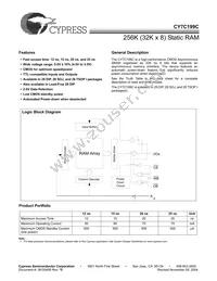 CY7C199CL-15VXCT Datasheet Cover
