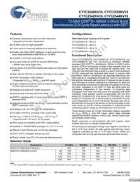 CY7C2544KV18-333BZI Datasheet Cover