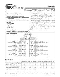 CY7C375I-125AC Datasheet Cover