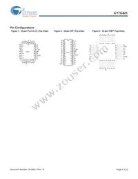 CY7C421-20JXI Datasheet Page 4