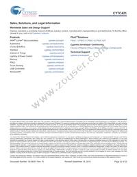 CY7C421-20JXI Datasheet Page 22