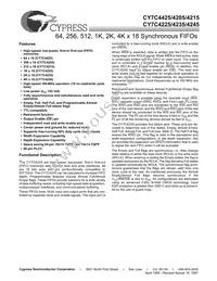 CY7C4245-15ASC Datasheet Cover