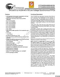 CY7C4245V-25ASXCT Datasheet Cover