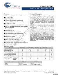 CY7C4271-15AC Datasheet Cover