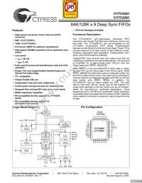 CY7C4291-10JXC Datasheet Cover