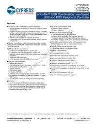 CY7C63722C-XC Datasheet Cover