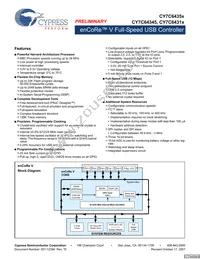 CY7C64355-48LFXCT Datasheet Cover