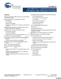 CY7C64713-56LFXC Datasheet Cover