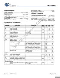 CY7C65640A-LFXCT Datasheet Page 17