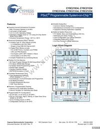 CY8C21434-24LCXIT Datasheet Cover