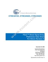 CY8C24423-24PVIT Cover