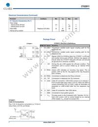 CYG2911 Datasheet Page 3