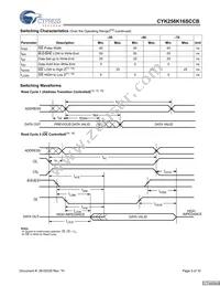 CYK256K16SCBU-70BVXI Datasheet Page 5
