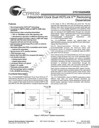 CYV15G0204RB-BGC Datasheet Cover