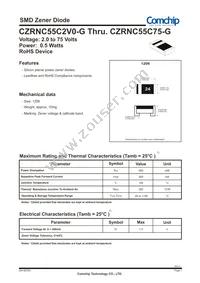 CZRNC55C9V1-G Datasheet Cover