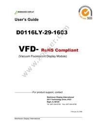 D0116LY-29-1603 Datasheet Cover