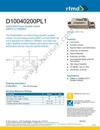 D10040200PL1 Datasheet Cover