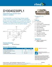 D10040230PL1 Datasheet Cover
