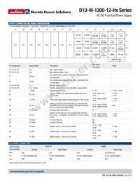 D1U-W-1200-12-HC2C Datasheet Page 4