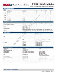 D1U-W-1200-48-HC1C Datasheet Page 3