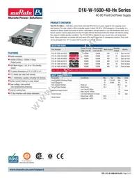 D1U-W-1600-48-HC2C Datasheet Cover