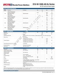 D1U-W-1600-48-HC2C Datasheet Page 2