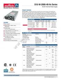 D1U-W-2000-48-HB2C Datasheet Cover