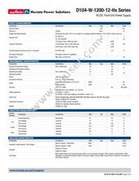 D1U4-W-1200-12-HC1C Datasheet Page 2