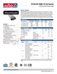 D1U4-W-1600-12-HC2C Datasheet Cover
