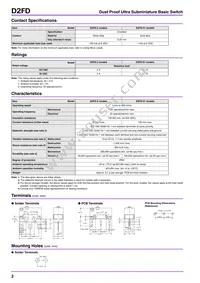 D2FD-2L1-1T Datasheet Page 2