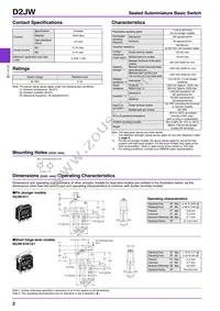 D2JW-01K1A2-MD Datasheet Page 2