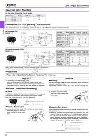 D2MC-01H Datasheet Page 2