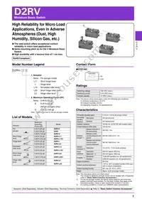 D2RV-L22E Datasheet Cover