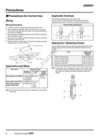 D4V-8104Z Datasheet Page 6