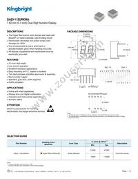 DA03-11SURKWA Datasheet Cover