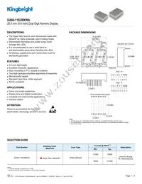 DA08-11SURKWA Datasheet Cover