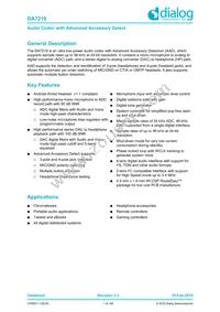 DA7219-02VB6 Datasheet Cover