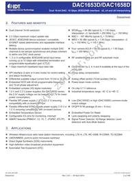 DAC1658D2G0NLGA8 Datasheet Page 2