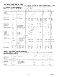 DAC312HS-REEL Datasheet Page 2