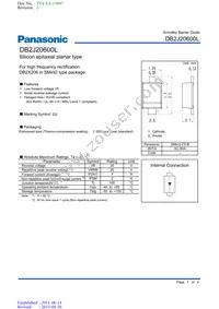 DB2J20600L Datasheet Cover