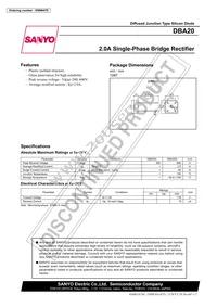 DBA20G-K15 Datasheet Cover
