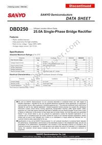 DBD250G Datasheet Cover