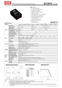 DCW05C-15 Datasheet Cover