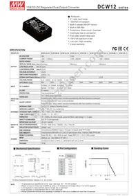 DCW12C-15 Datasheet Cover