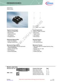 DD500S33HE3BPSA1 Datasheet Cover